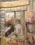 Edouard Vuillard In the mirror of herself oil on canvas